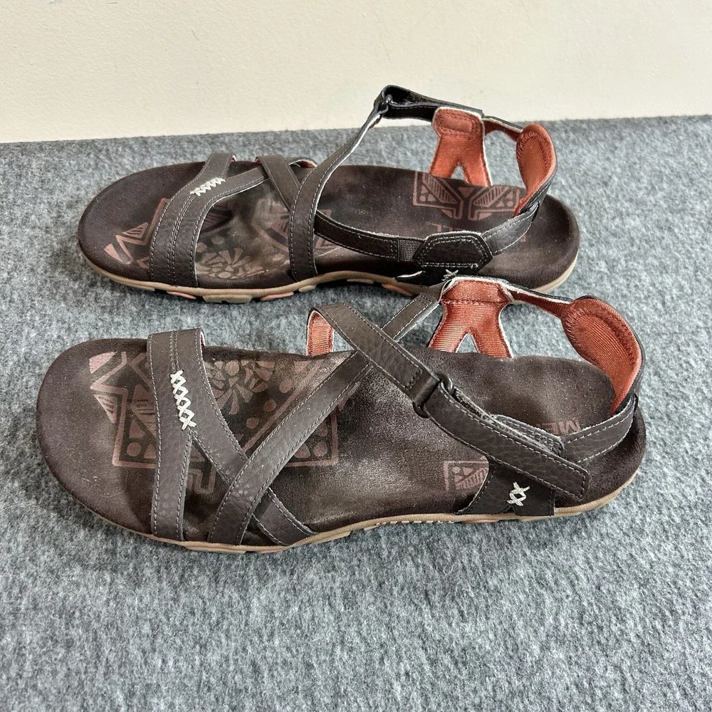 Merrell Sandspur Rose Outdoor Leather Sandal Cocoa Coral Women's Size 8 - Picture 5 of 10